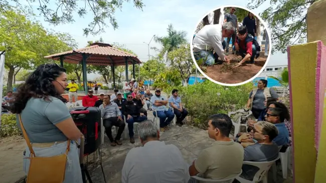 En está zona designada se plantó cuatro petunias que embellecerá el espacio. Foto: Cortesía.