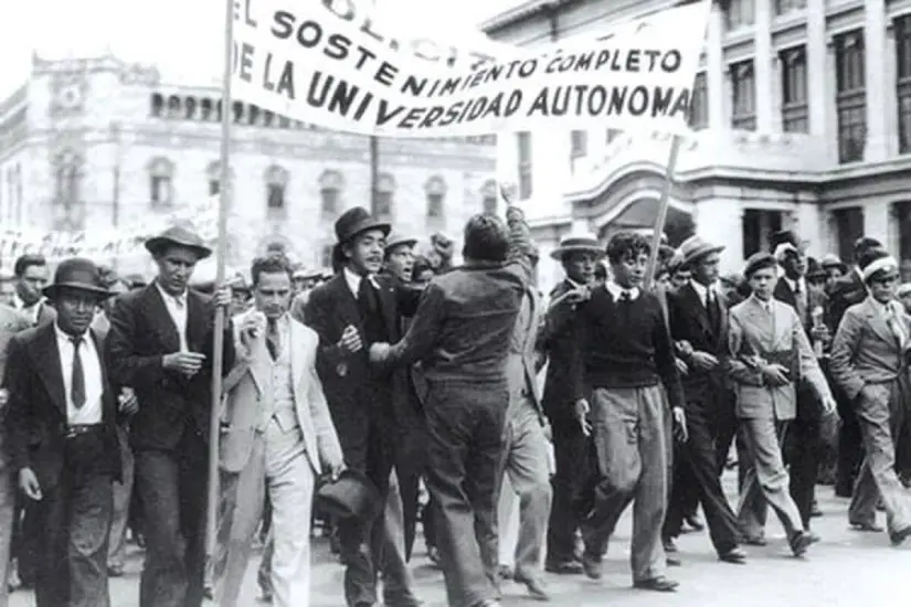 Huelga estudiantil de 1929. Foto: Facebook Ruiz Moreno Grupo Consultor y Asesor Legal Huelga estudiantil de 1929. Foto: Facebook Ruiz Moreno Grupo Consultor y Asesor Legal