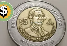 Moneda de 5 pesos con Francisco Primo de Verdad: una joya numismática valuada en 400 mil pesos