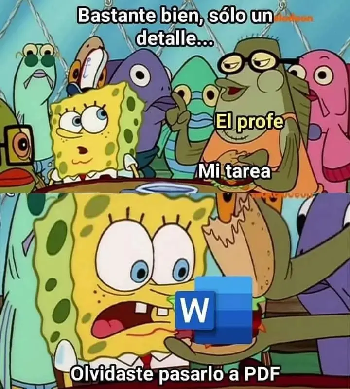 imagen recuadro Cuando se equivocaron al mandar la tarea en clases en linea