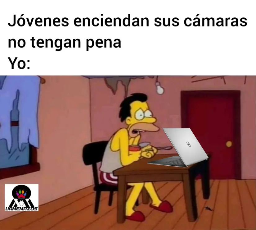 imagen recuadro Cuando había que tener prendida la cámara y el micrófono en clases virtuales