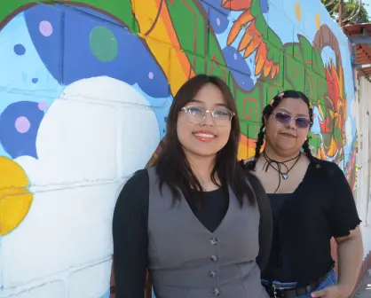 Heidi y Dania embellecen la Primaria Hermanos Flores Magón en Culiacán con un mural cultural que fomenta la Paz