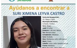 Suri Ximena, tiene 15 años y desapareció en Culiacán, su familia pide su apoyo para localizarla