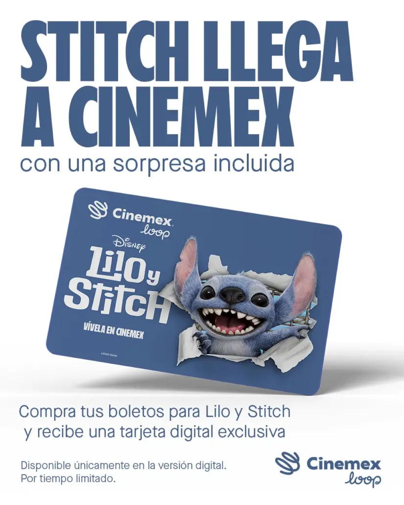 Tarjeta digital exclusiva de Lilo y Stitch. Foto: Cortesía Tarjeta digital exclusiva de Lilo y Stitch. Foto: Cortesía