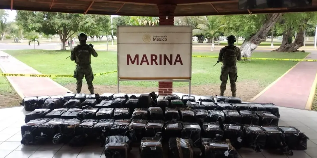 La administración suman más de 38 toneladas de cocaína aseguradas en el mar. Foto: Gob. de México