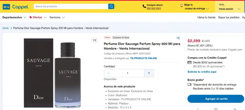 Perfumes de Coppel para el Día del Padre Perfumes de Coppel para el Día del Padre. Foto: Captura de pantalla