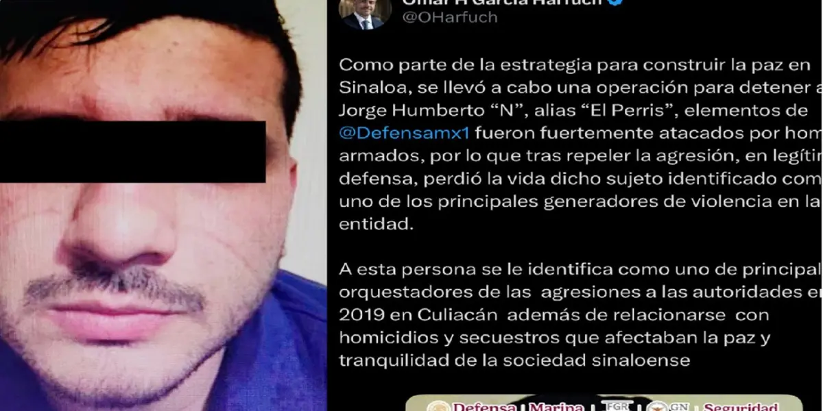 “Con esta acción seguimos construyendo la paz en Sinaloa”: conforma Omar García Harfuch la caída de El Perris.