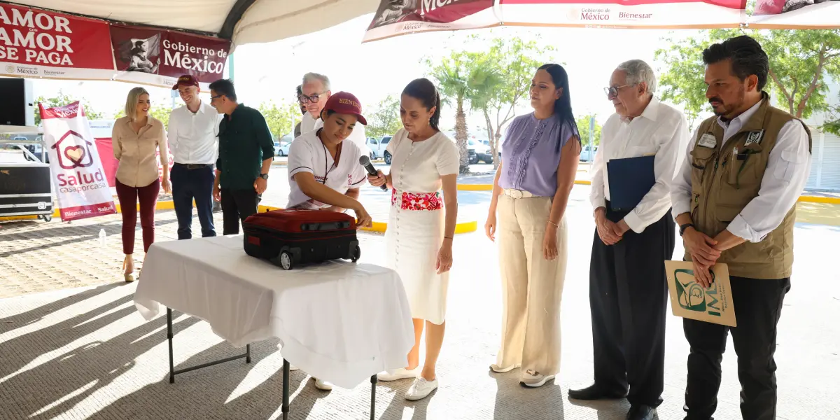 Claudia Sheinbaum lanza en Mazatlán, Sinaloa el programa “Salud, Casa por Casa”.
