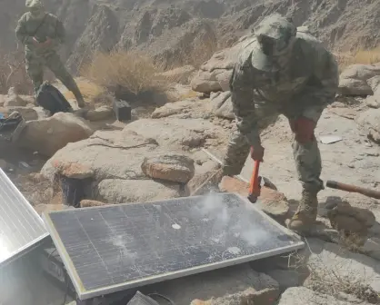 Armada de México desmantela antenas ilegales utilizadas por grupos criminales en Baja California