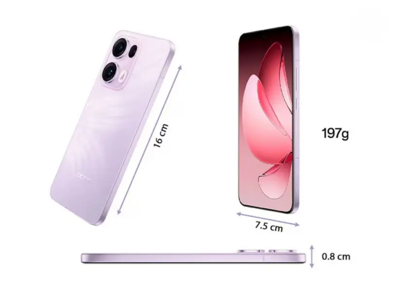 Oppo Reno 13 F. Foto: Cortesía