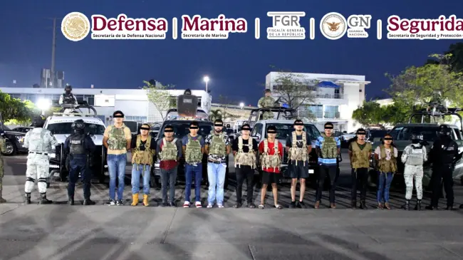n las acciones participaron elementos de Defensa, Semar, FGR, GN y SSPC. Foto: Defensa