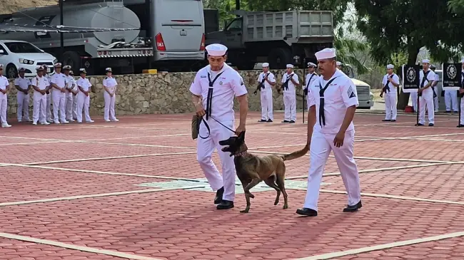 El canino concluyó su etapa en el servicio. Foto: Marina