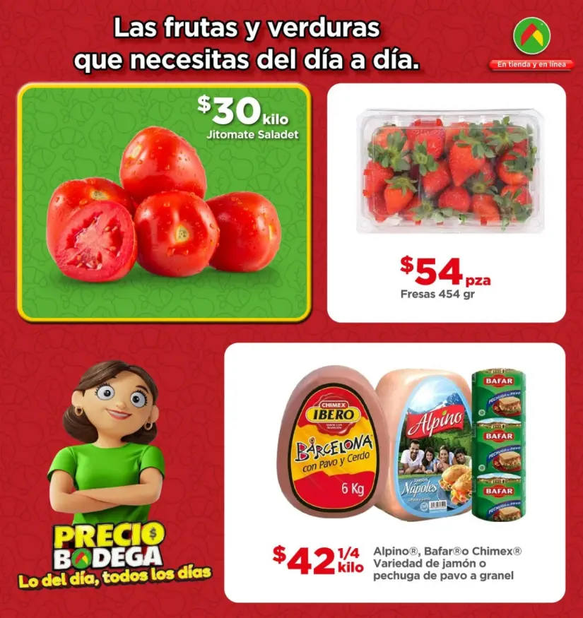 Tianguis de Mamá Lucha Bodega Aurrera: ofertas en frutas y verduras al 29 de mayo Aprovecha las ofertas en frutas y verduras del Tianguis de Mamá Lucha. Imagen: Bodega Aurrera