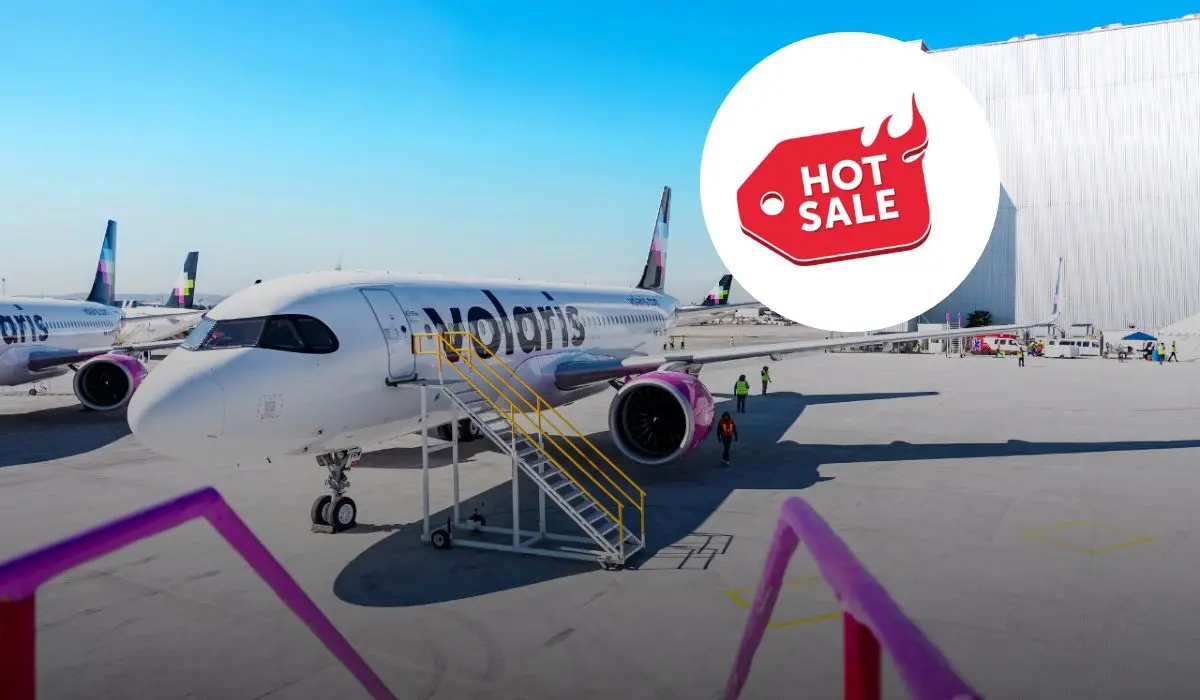 Vuelos baratos de Volaris en temporada de Hot Sale a 50% del descuento Foto: Volaris