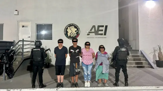 Brad Pitt N y otras tres personas fueron detenidas. Foto: Fuerza Civil