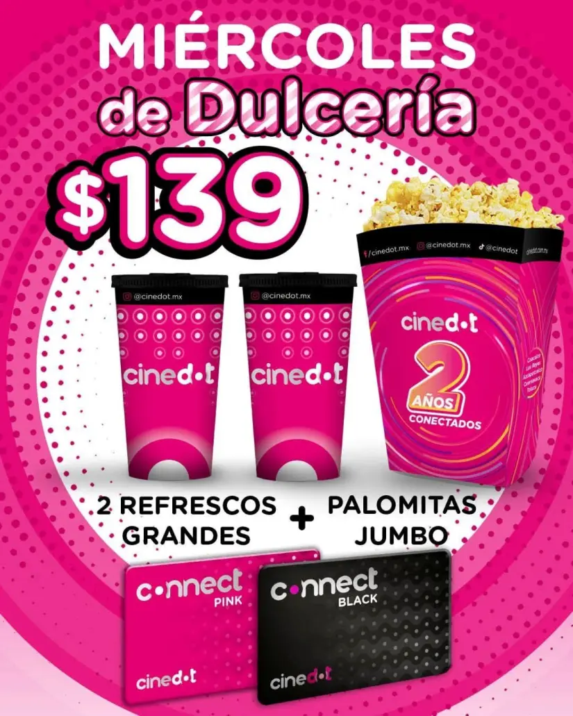 Combo Miércoles en Cinedot. Foto: Cortesía Combo Miércoles en Cinedot. Foto: Cortesía