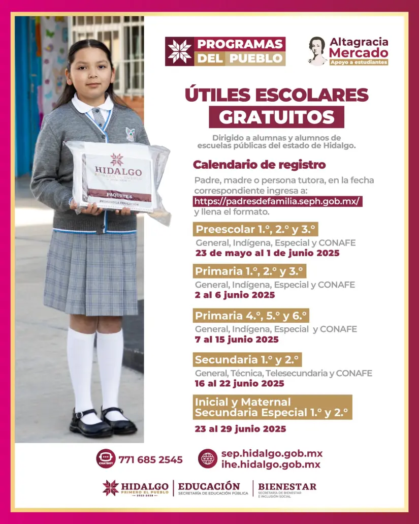 Pasos para el registro de uniformes de preescolares en Hidalgo. Foto: Cortesía Pasos para el registro de uniformes de preescolares en Hidalgo. Foto: Cortesía