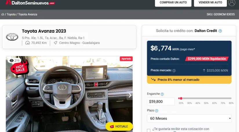 Toyota Avanza 2023: el auto familiar ideal con espacio para 7 personas El Avanza 2023 se encuentra en oferta este Hot Sale 2025. Imagen: Dalton Seminuevos