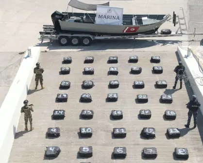 Golpe al narcotráfico: decomisan 1,500 kilos de cocaína en costas de Jalisco