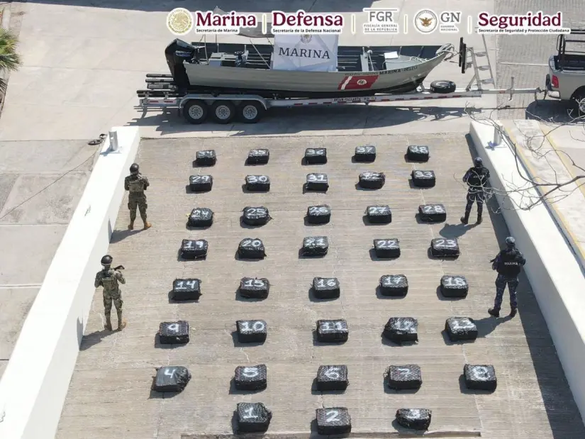  Cocaína decomisada en costas de Jalisco
