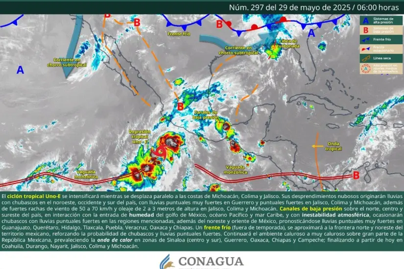 Lloverá en Sinaloa este fin de semana Posible trayectoria de