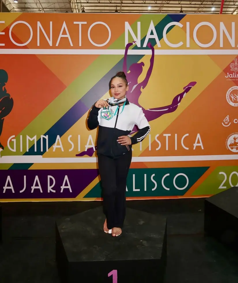 Natalia Escalera gana el título en Campeonato Nacional de Gimnasia Artística Jalisco 2025 Escalera dominó el campeonato. Foto: Cortesía