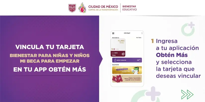 Pasos para vincular la tarjeta de Mi Beca para Empezar Pasos para vincular la tarjeta de Mi Beca para Empezar. Foto: Cortesía