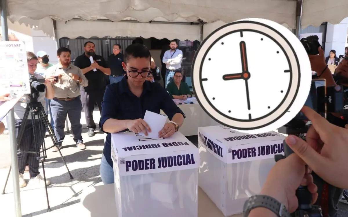 Horario de las casillas para votar por jueces y magistrados. Foto: Cortesía
