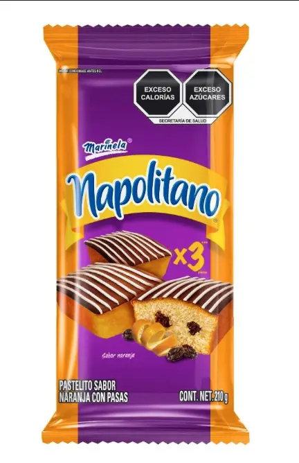 Pastelito empacado, Marinela Napolitano. Foto: cortesía.