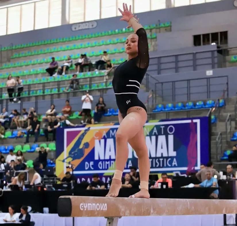 Natalia Escalera gana el título en Campeonato Nacional de Gimnasia Artística Jalisco 2025 Baja California sobresalió en la competencia. Foto: Cortesía