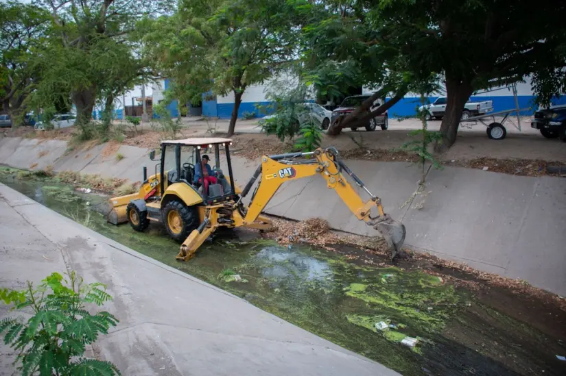 Realizan limpieza y desazolve en arroyos y canales de Culiacán Realizan limpieza y desazolve en arroyos y canales de Culiacán
