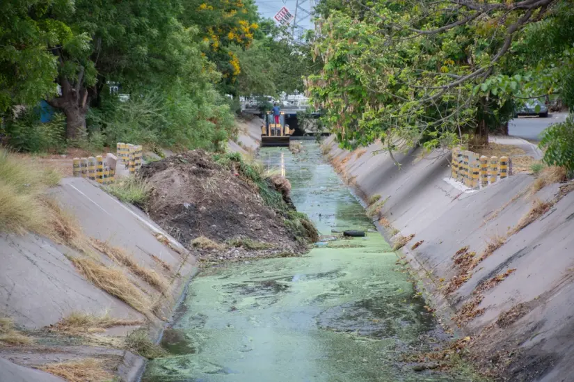 Realizan limpieza y desazolve en arroyos y canales de Culiacán Realizan limpieza y desazolve en arroyos y canales de Culiacán