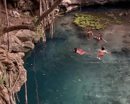 Conoce el cenote dónde se grabó la novela Abismo de Pasión