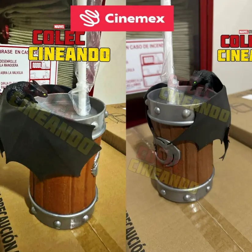 Vaso de Chimuelo en 3D en Cinemex. Foto: Coleccionando