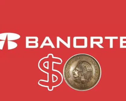 ¿Cuánto paga Banorte por la moneda de $50 centavos de Cuauhtémoc?