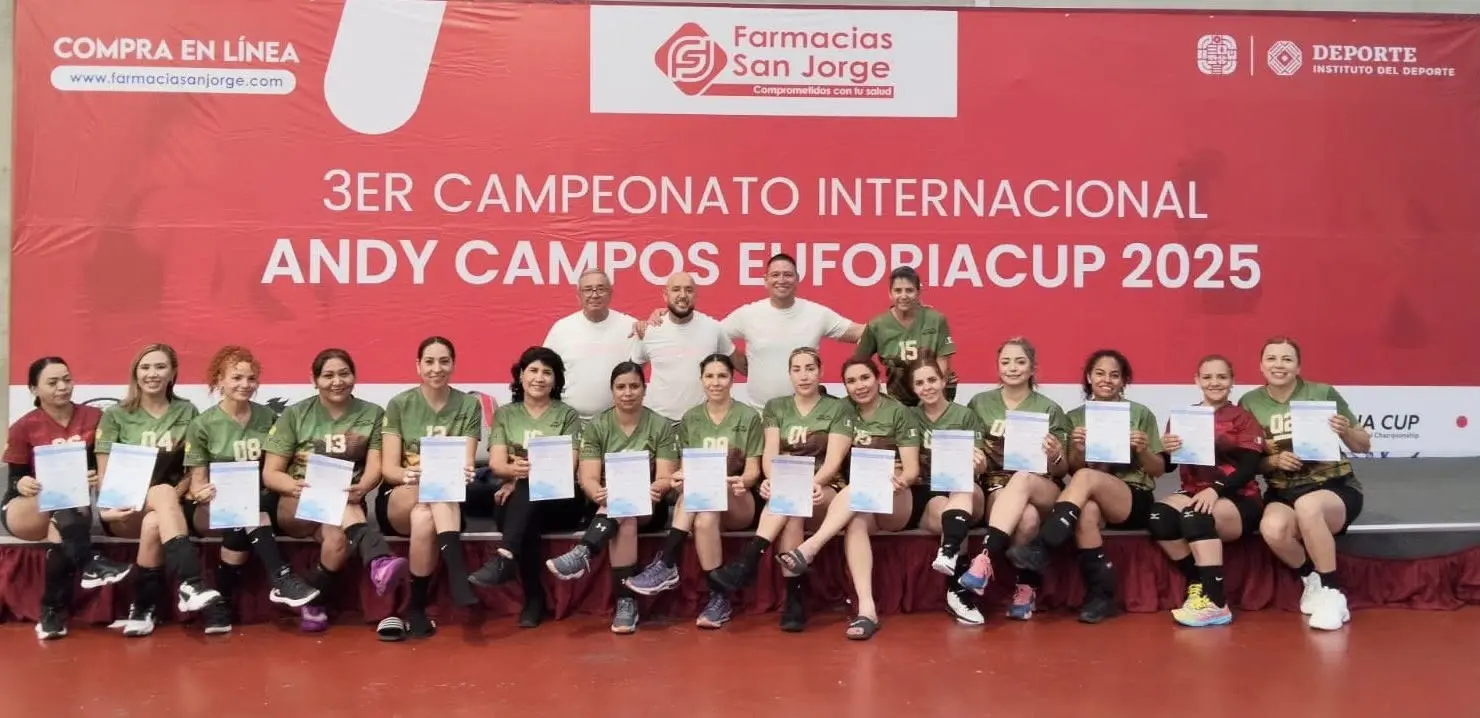Culiacán pone en alto a Sinaloa en torneo internacional de voleibol EuforiaCup 2025 en Oaxaca. Foto: IMDEC