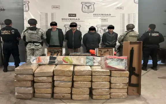 En distintos operativos en Tijuana, Gabinete de Seguridad decomisa 106 mdp en costo de droga