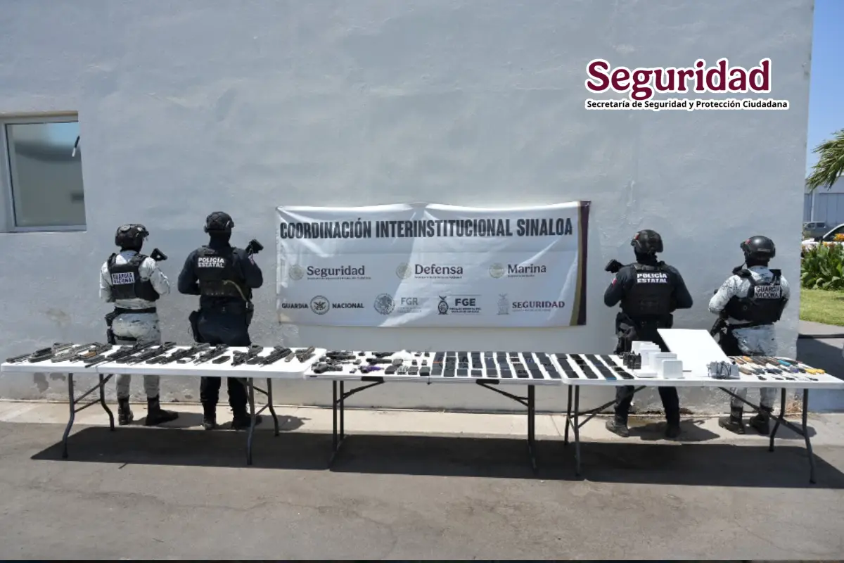 Resultados de los cateos en el anterior del Penal de Aguaruto (Culiacán) Foto: Cortesía Gabinete de Seguridad Nacional