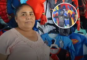 Banqueta mágica en Culiacán: Esperanza ofrece disfraces para todas las edades en la colonia Amistad