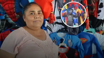 Banqueta mágica en Culiacán: Esperanza ofrece disfraces para todas las edades en la colonia Amistad