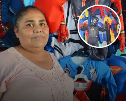 Banqueta mágica en Culiacán: Esperanza ofrece disfraces para todas las edades en la colonia Amistad