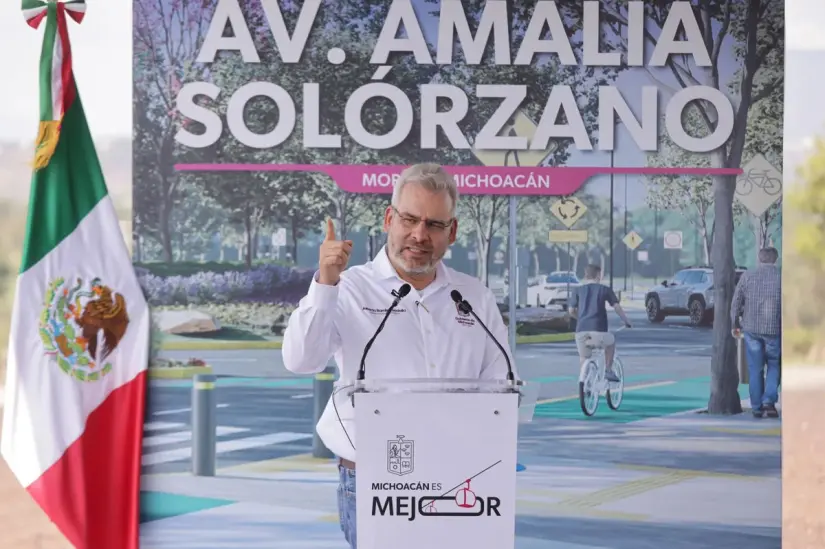 Gobernador de Morelia, Alfredo Ramírez Bedolla, arranca ampliación de av. Amalia Solórzano. Foto: Cortesía. Gobernador de Morelia, Alfredo Ramírez Bedolla, arranca ampliación de av. Amalia Solórzano. Foto: Cortesía.