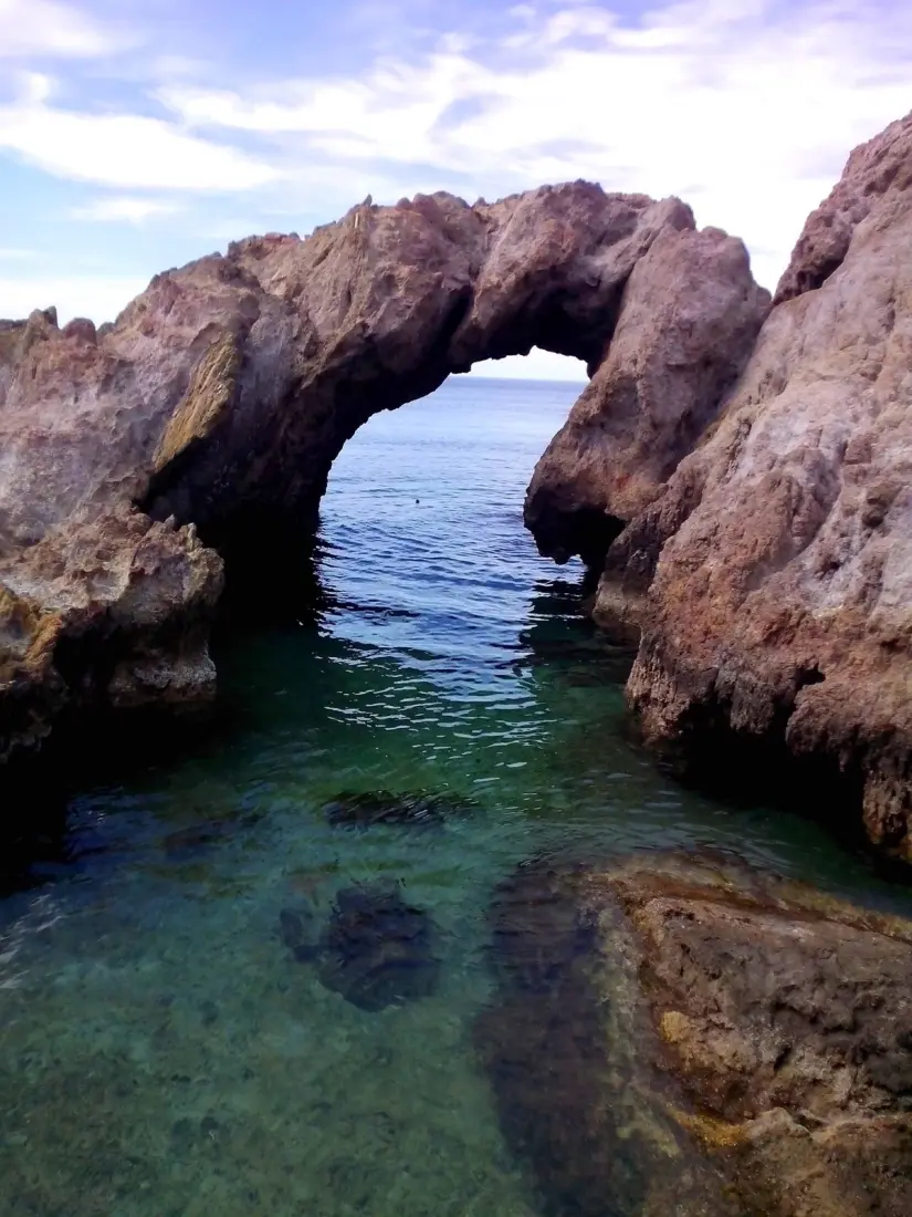 ¿qué fue lo que llevo a la formación de sus arcos en Playa Arquitos? Un lugar tranquilo para nadar Foto: Senderismo kids Aventuras, con Paulina (Facebook)