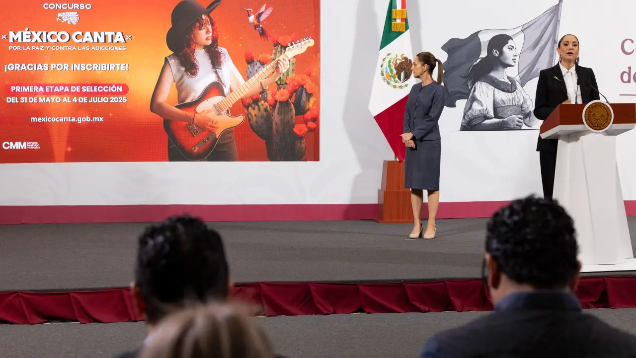 Con México Canta se envía el mensaje de paz, dijo la presidenta Sheinbaum. Foto: Gob. de México