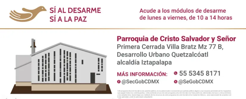 Módulo de desarme. Foto: cortesía Módulo de desarme. Foto: Cortesía.
