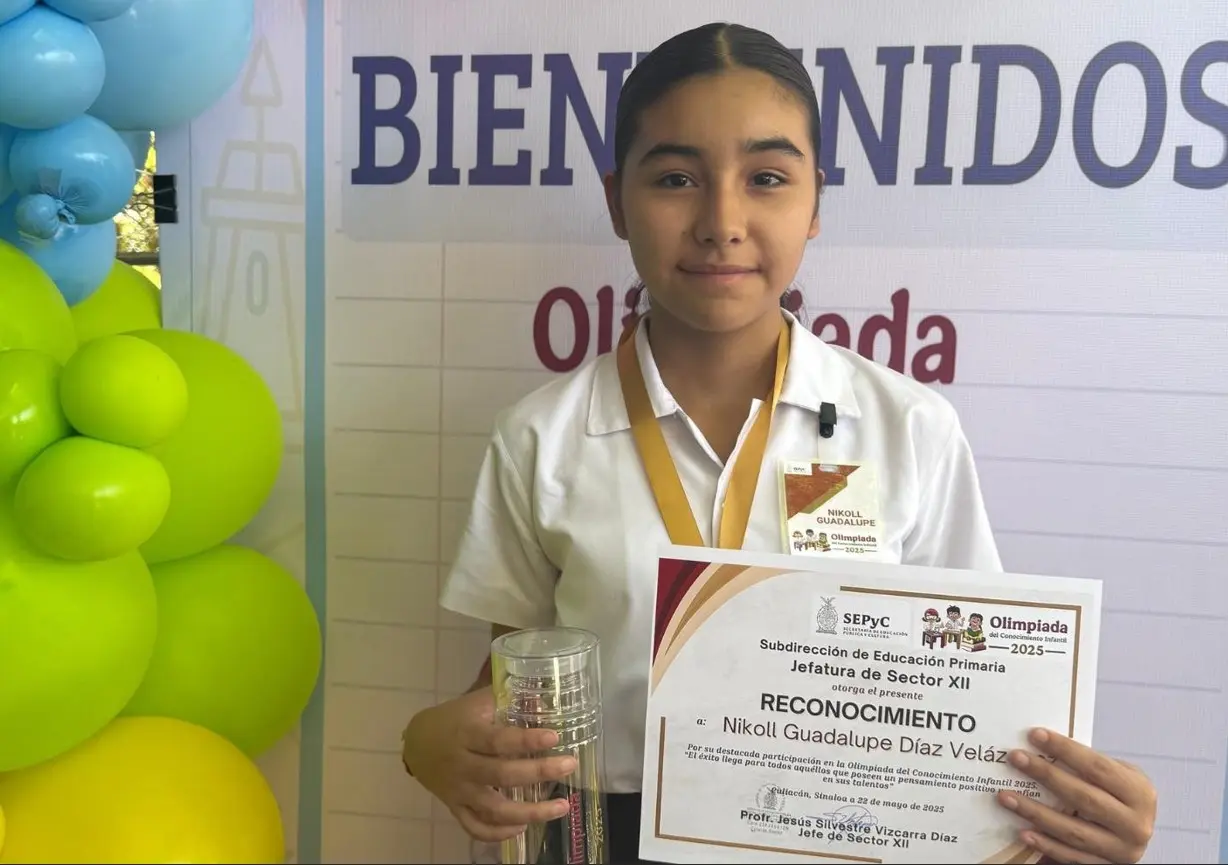 Nikoll Guadalupe Díaz Velázquez es el orgullo de su primaria Renato Vega Amador en Villaverde.