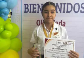 Nikoll, pone en alto el nombre la primaria Renato Vega Amador en Culiacán con su primer lugar en la Olimpiada del Conocimiento