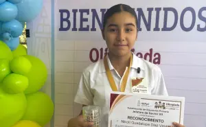 Nikoll, pone en alto el nombre la primaria Renato Vega Amador en Culiacán con su primer lugar en la Olimpiada del Conocimiento