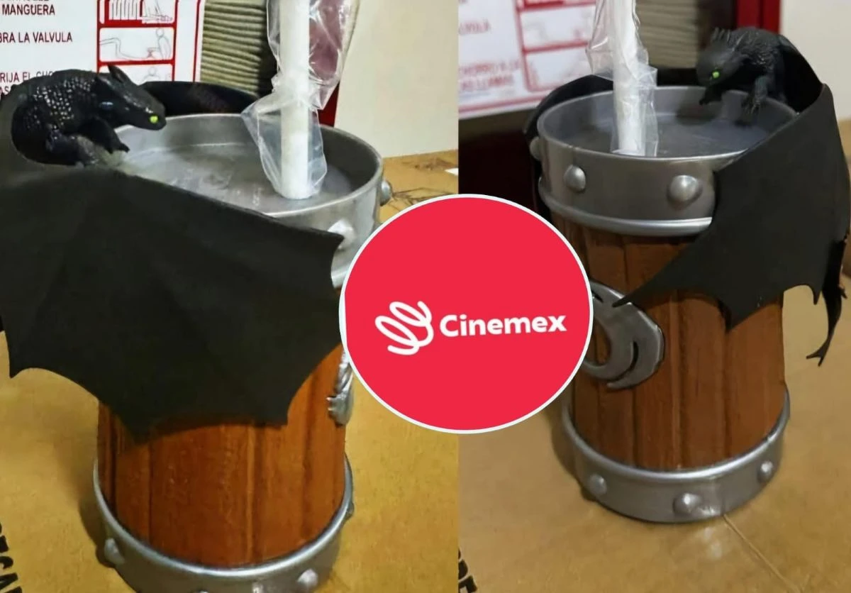 Los detalles de la disponibilidad del vaso Cómo Entrenar a tu Dragón en Cinemex. Foto: Coleccionables de Cine y Más