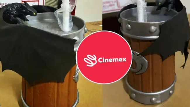 Los detalles de la disponibilidad del vaso Cómo Entrenar a tu Dragón en Cinemex. Foto: Coleccionables de Cine y Más
